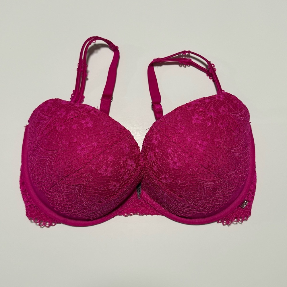 VS Very Sexy Push Up Bra 34DDD Magenta Pink